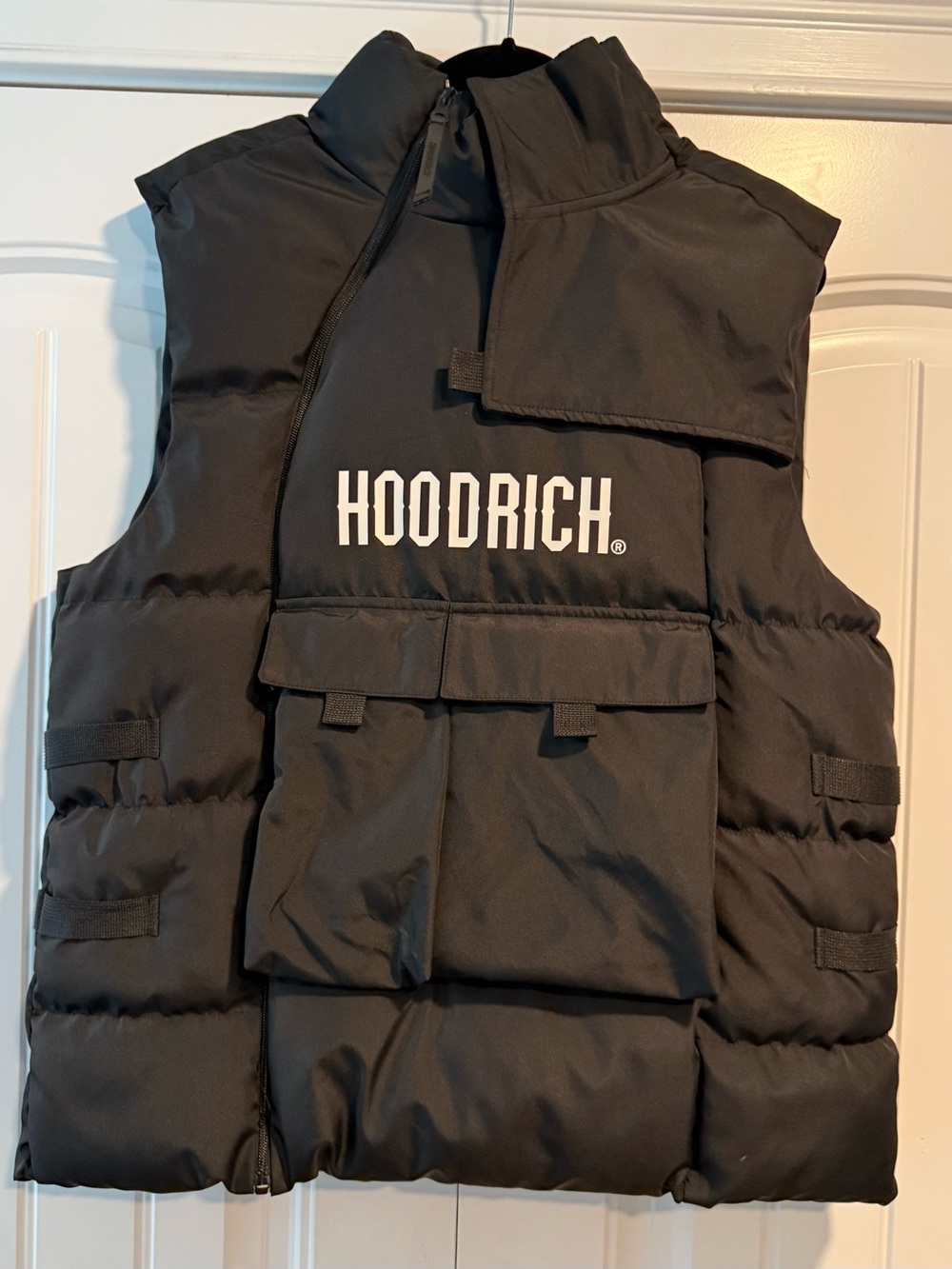 Hoodrich Men’s Black Puffer Utility Vest SZ L